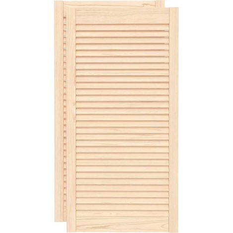Maison Exclusive - Puerta de armario de lamas 2 uds madera de pin (1/5)