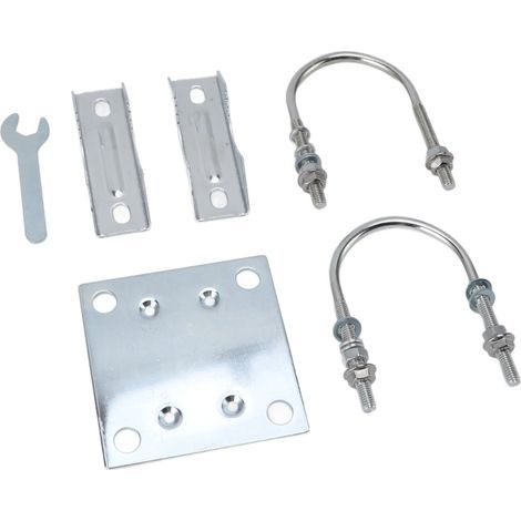 Rohrförmige Antennenmasthalterung, stabile Montage, flexible Verstellbarkeit, Wand-/Deckenhalterung aus Aluminiumlegierung, 2er-Set (1/5)