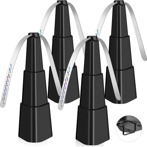 - Lot de 4 éventails anti-mouches portables pour tables - Éventails répulsifs automatiques pour pique-nique, table et aliments, idéal pour les restaurants, les fêtes, la maison