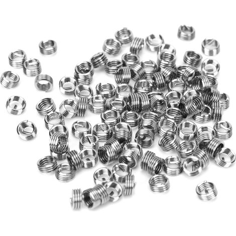 Packung mit 100 Reduziereinsätzen für Muttern (Außen- und Innengewinde), Reparaturwerkzeug, Edelstahlbefestigungselement M4x0,71D (1/5)
