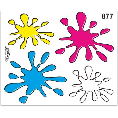 Adesivi Stickers Medi Tris Splash 13,5 x 16 cm (1/4)