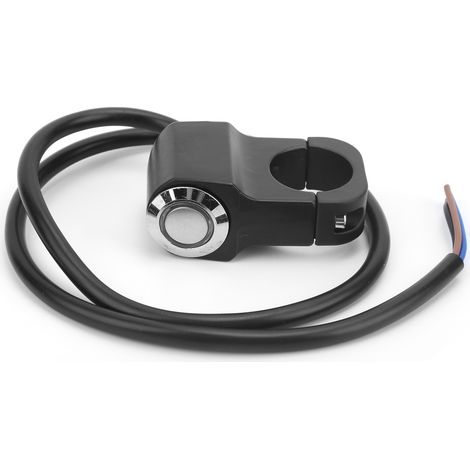Universeller Motorrad-EIN/AUS-Schalter mit blauer LED-Anzeige, 22 mm / 7/8 Zoll, für ATV/UTV-Lenker (1/5)