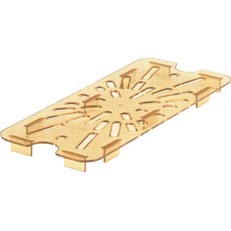 Égouttoir - Haute température - 17.6 x 32.5 cm - Ambre - Lot de 6 - Cambro