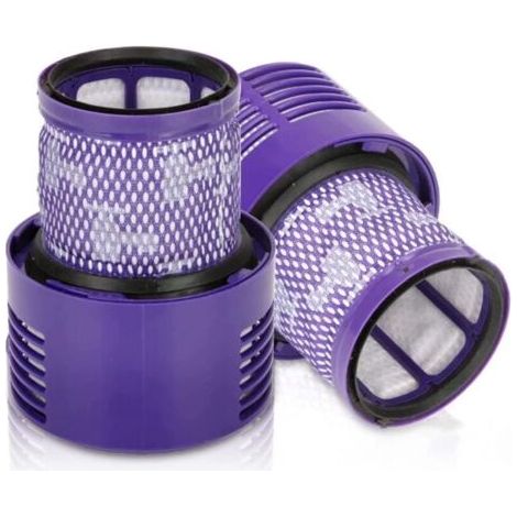 2 Paquet Lavables Réutilisables Filtre de Remplacement pour Dyson V10 Cyclone Animal Absolute Motorhead Total Clean Pro Extra Aspirateur Sans Fil avec Brosse de nettoyage (1/5)