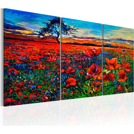 Tableau Imprimé "Valley of Poppies" 30 x 60 cm (1/2)