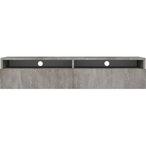 Selsey Rednaw - Mueble TV con dos cajones - Concreto - 140 cm (1/5)