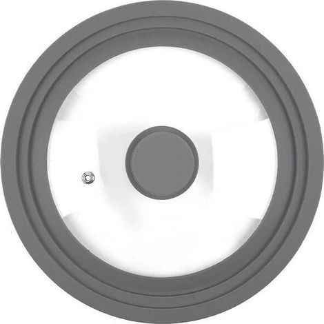 Couvercle De Casserole En Verre Trempé Et Silicone - Universel Pour Casseroles De 22 24 26 Cm - Usage Cuisine Domestique - Lot De 1 (1/5)