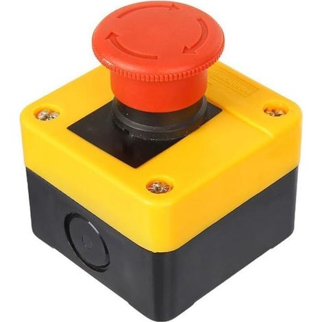 Bouton d'Arrêt d'Urgence 110-400V IP65, Coupe-Circuit Compact et Fiable pour Applications Polyvalentes (1/4)