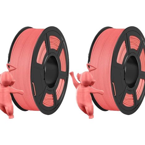 Filamento per stampante 3D, PLA ecologico, ottimizzato per stampanti FDM, rosa opaco (1/2)