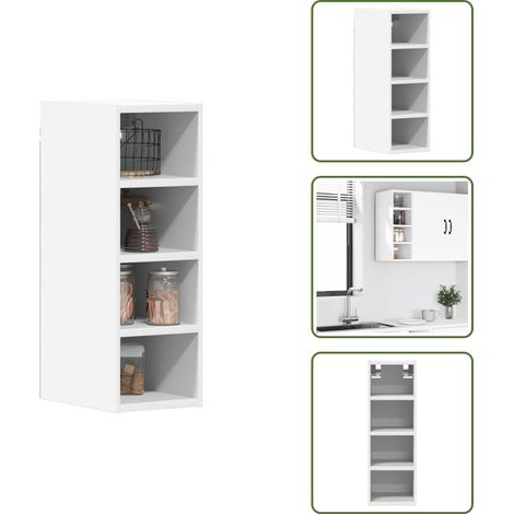 Armadio cucina - vidaXL Mobile Pensile “Riga” Bianco 20x29,5x60 cm - Armadio portaoggetti