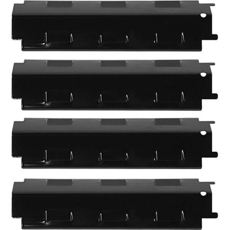 Plaque Chauffante pour Gril à Gaz, en Acier Inoxydable Épaissi Chauffer Uniformément, Rechange de Panneau Chauffant de Chauffante de Barbecue Diffuseur de Flamme 37cm(4pcs)