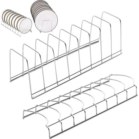 Ensemble de 2 pièces pour égouttoir à vaisselle, range-assiettes et range-bols de cuisine-AquaForge (1/5)