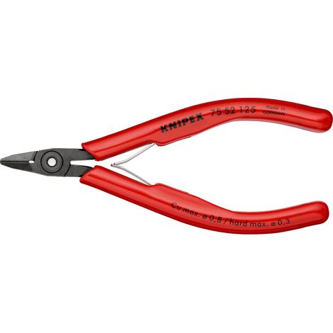KNIPEX 75 52 125 Pince coupante de côté pour l'électronique avec gaines en plastique brunie 125 mm