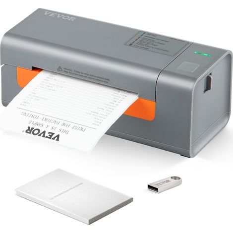 Etikettendrucker 40-108mm Thermodrucker 203DPI Labeldrucker 150mm/s Versandetiketten Drucker Thermo-Direkt Edikettendruckgerät USB Automatische Etikettenerkennung Windows Mac OS Linux Chromebook (1/5)
