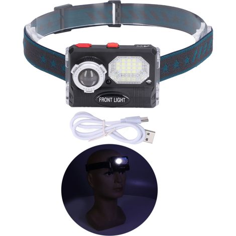 USB-wiederaufladbare, wasserdichte und multifunktionale LED-Stirnlampe für Outdoor-Aktivitäten (1/5)