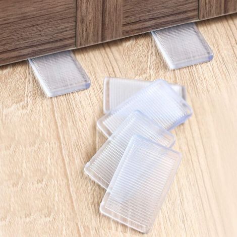 Lot de 8 Cales de Table en Plastique Transparent, cale de Niveau pour Meubles de Maison, niveleurs pour Fixer Les planchers inégaux (1/5)