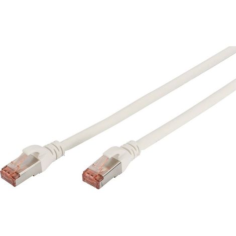 Digitus DK-1644-050/WH RJ45 Câble réseau, câble patch CAT 6 S/FTP 5.00 m blanc ignifuge, feuille de (1/4)
