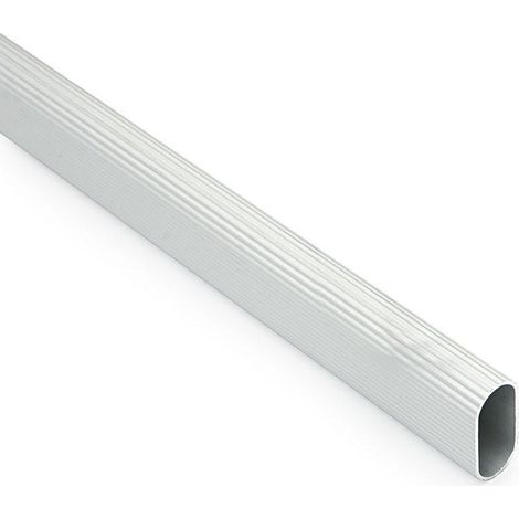 HERRAJES ALK tubo stor aluminio modelo oval 28-15 plata mate (caja 4) (1/2)
