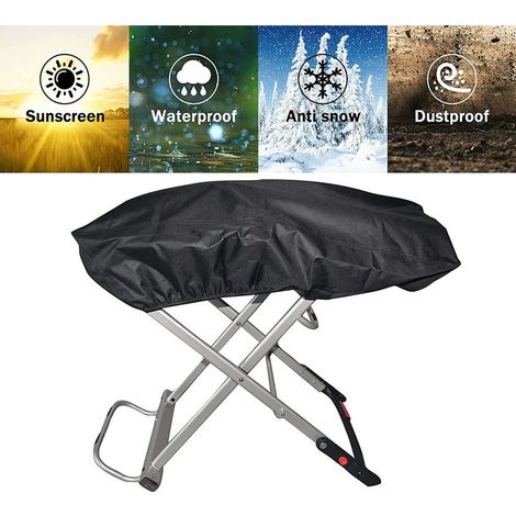 Funda antipolvo para parrilla, fabricada en tela Oxford 600D, funda portátil para parrilla de gas, funda ajustable para la bandeja de la parrilla, 101 x 49 x 25 cm (negra) (1/5)