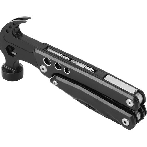 Schwarzer Nagelzieherhammer, tragbare Aluminium-Klappzange, oxidierter Griff, DIY-Multitool (1/5)