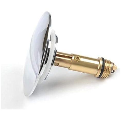 Bouchon de vidange de baignoire pour égouts de 43 mm de diamètre avec finition innovante en laiton et chrome à double joint (1/5)