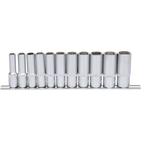 KS TOOLS 3/8" Juego de vasos hexagonales largos 11 piezas 8-19 mm - 911.0611 (1/2)