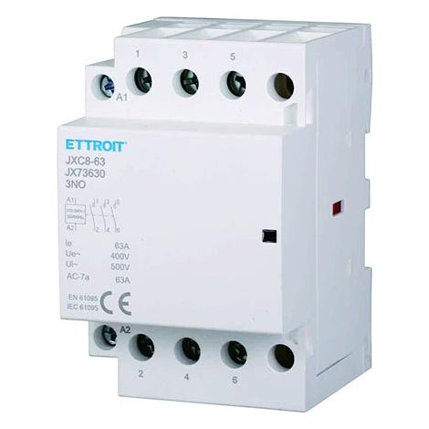 Contacteur modulaire ETTROIT DIN AC 3P 220 V 63 A 3 contacts NO - JX73630