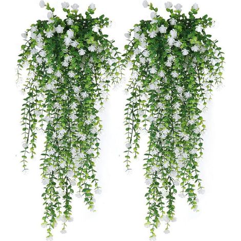 Guirlandes végétales artificielles suspendues lot de 2, 76 cm, plantes tombantes réalistes anti-UV, décoration intérieure extérieure pour jardin et événements (1/5)