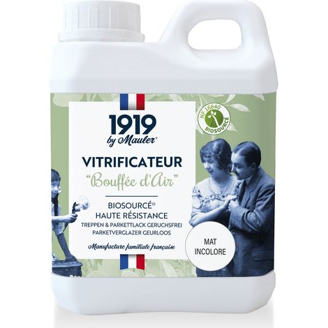 Vitrificateur biosourcé parquet & escalier - 1L Mat Incolore - Norme NF 16640 - Bouffée d'Air 1919 by Mauler