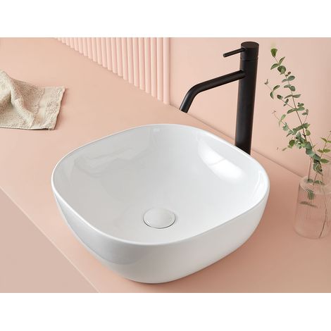 NAPOLI Aufsatzwaschbecken 49,5 cm x 39,5 cm x 15h, weiß (1/5)