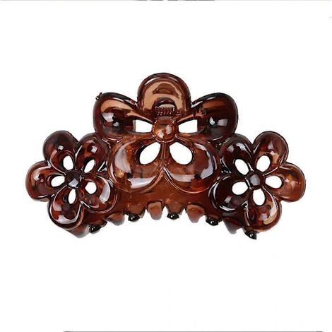 Barrettes cheveux marron, pinces à cheveux, accessoires coiffure sans pression pour femme (1/4)