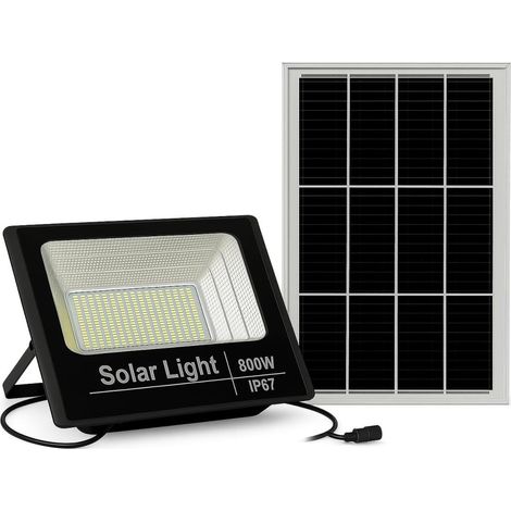 Trade Shop - Solarstrahler mit Photovoltaikmodul 500W IP65 wasserdicht Fernbedienung -