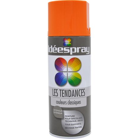 Bombe de peinture - SINTO - Orange acide RAL 2003 - 400 ml - Séchage rapide - Anti-tag (1/2)