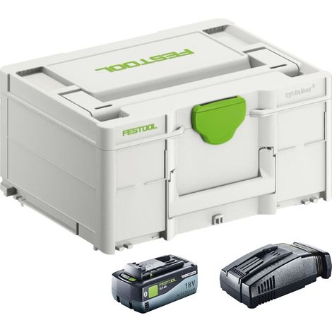 Festool SYS 18V 1x8,0/SCA16 Kit énergie 1x batterie 18 V 8,0 Ah ( 577323 ) + chargeur ( 576953 ) + Systainer
