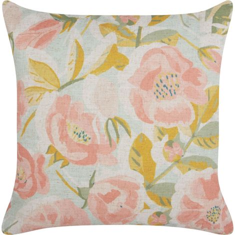 Throw Cushion ZAHRIYE 45 x 45 cm Pink Floral Pattern