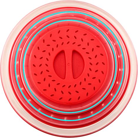 Mikrowellen-Cloche, 2-teiliges faltbares Mikrowellen-Cloche, Wellensieb mit Dampflöchern für Obst und Gemüse, Anti-Dampf-Cloche-Deckel und Siebfunktion