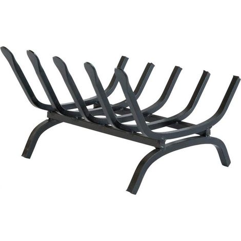 Brucialegna per camino griglia in ferro battuto rettangolare braciere in ferro per caminetto - 7 barre 54x32xH15 cm (1/5)