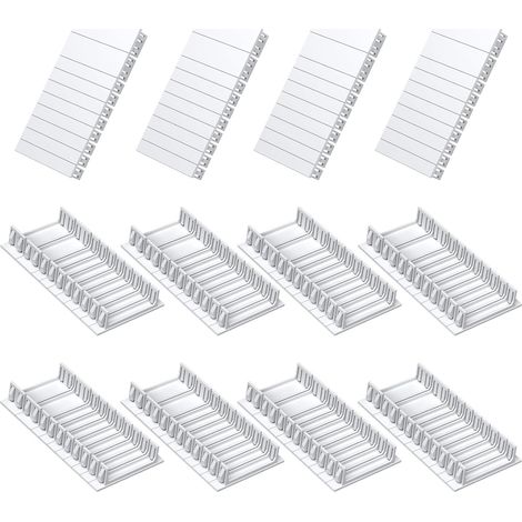 Cache-Fentes 6 Modules pour Tableau Électrique, Plaque Cache-Trous Rail DIN Gris Mat, Installation à Clip Sans Outil,compatibles avec de nombreuses marques d'armoires électriques,12 Pièces (1/5)