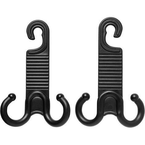 proplus Perchero para reposacabezas negro pack de 2