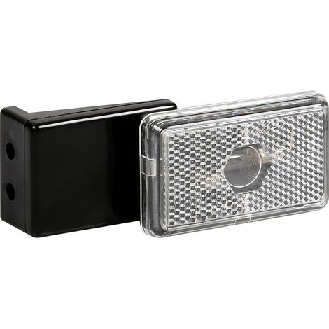 Luce ingombro con catarifrangente e staffa - 12/24V - Bianco (1/3)