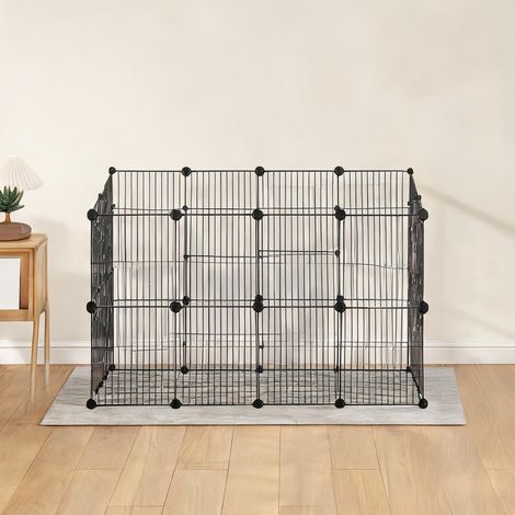 Cage pour rongeur noir en acier 120 x 60 x 80 cm (1/5)
