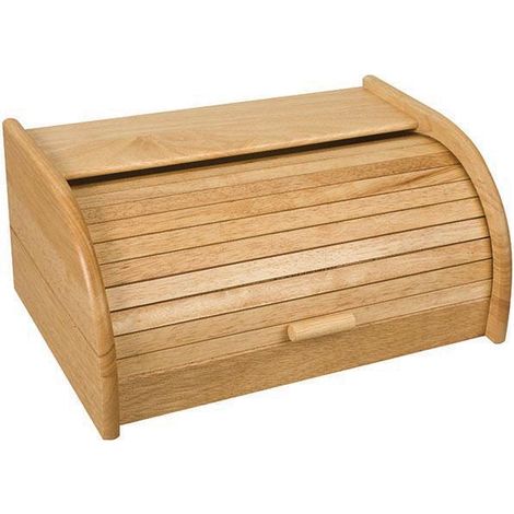Boîte à pain en bois avec couvercle, pour le plan de travail, la cuisine et le rangement à la maison.-AquaForge