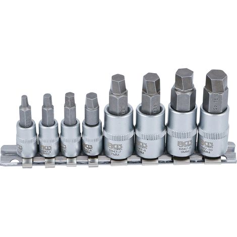 Juego de extractores de tornillos entrada 6,3 mm (1/4") / 10 mm (3/8") / para hexágono interior defectuoso 3 - 10 mm 8 piezas (1/3)