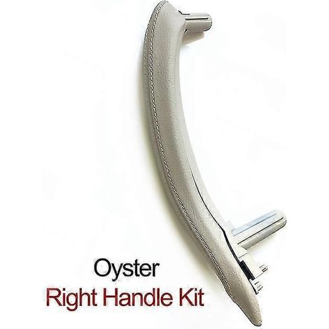 Poignée de porte intérieure gauche et droite améliorée avec revêtement extérieur en cuir pour BMW X5 X6 F15 F16 2014-2018 Poignées de porte intérieures - Poignée droite Oyster (1/5)
