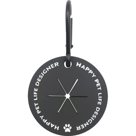 Porte-sac à déjections canines avec mousqueton, laisse mains libres pour animaux de compagnie, pratique pour promener son chien, couleur noir (1/5)