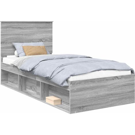 Maison Exclusive - Estructura de cama con cabecera Gris Sonoma 10