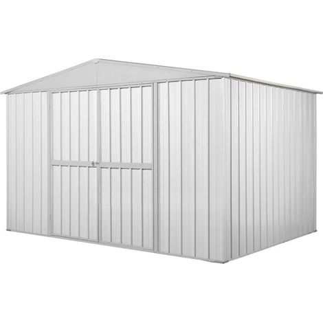 Casetta Box da Giardino in Lamiera di Acciaio Porta Utensili 360x175x215 cm Enaudi Bianco (1/4)