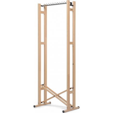 Foppapedretti 9900415303 Snake Appendiabiti Pieghevole in Legno di Faggio con 4 Ruote Barra 60 cm colore Naturale (1/5)
