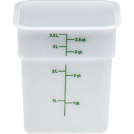 Boîte à provisions carrée Camsquare - 18.5 x 18.5 x 18.7 cm - Blanc - Lot de 6 - Cambro