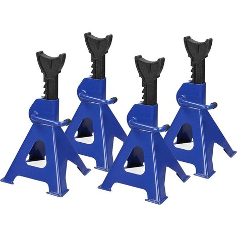 Cric pour 3 tonnes, Profil bas, cric hydraulique avec sac de transport, cric robuste pour voiture, caravane, Van, support de véhicule, levage, en acier massif (4 pièces) (1/5)